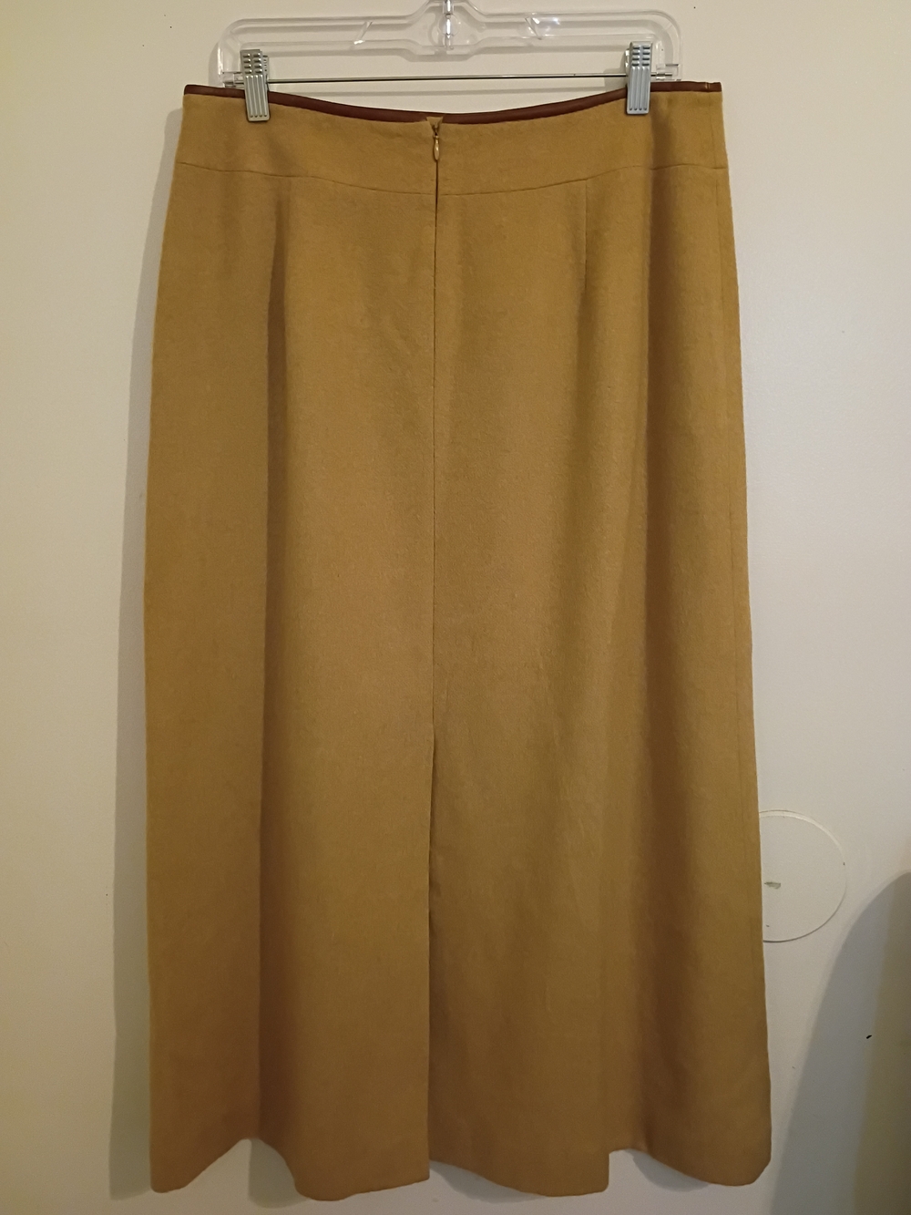 VTG Talbots Camel Hair Maxi A-Line Skirt Sz 12 - Picture 2 of 8